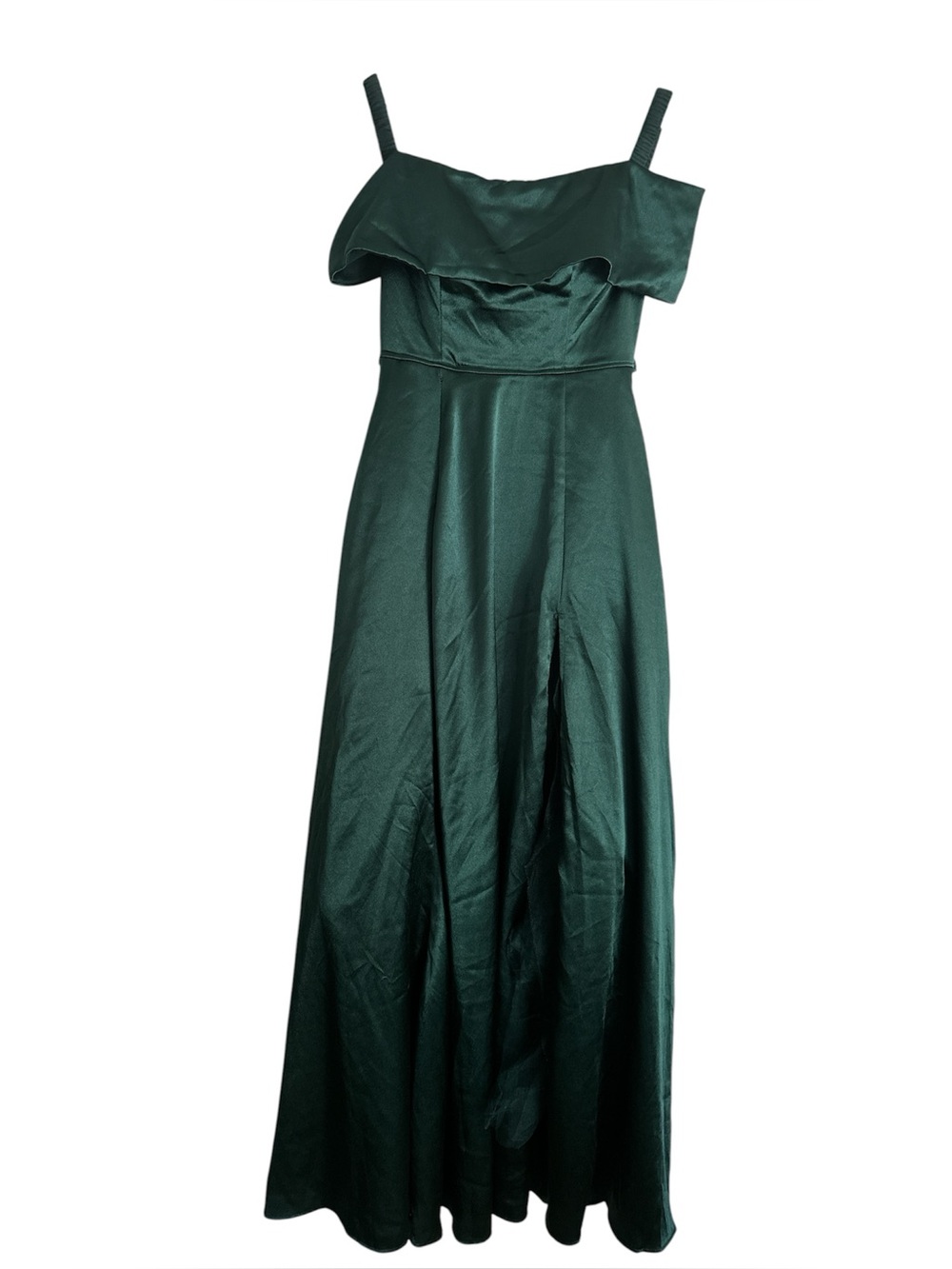 Lulus Hunter Green Floor Length Gown NWT - Picture 2 of 4